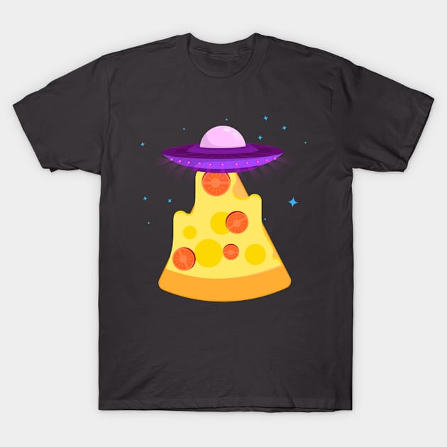 Pizza ufo. T-Shirt by lakokakr